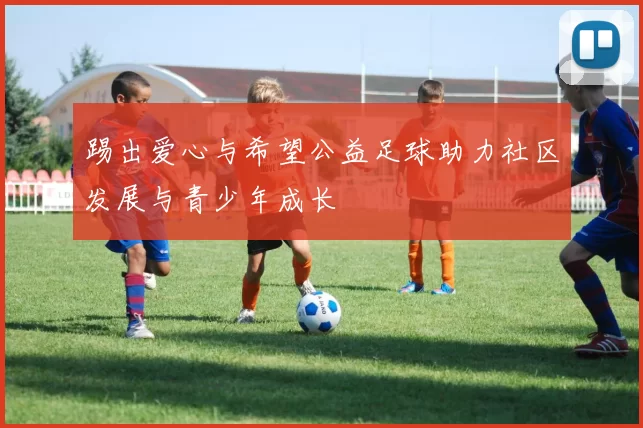 踢出爱心与希望公益足球助力社区发展与青少年成长